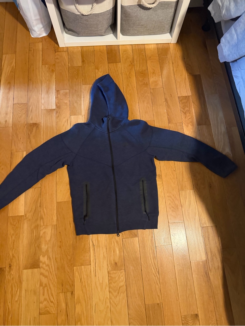 Men's nike tech Navy Zip-Up Hooded Jacket